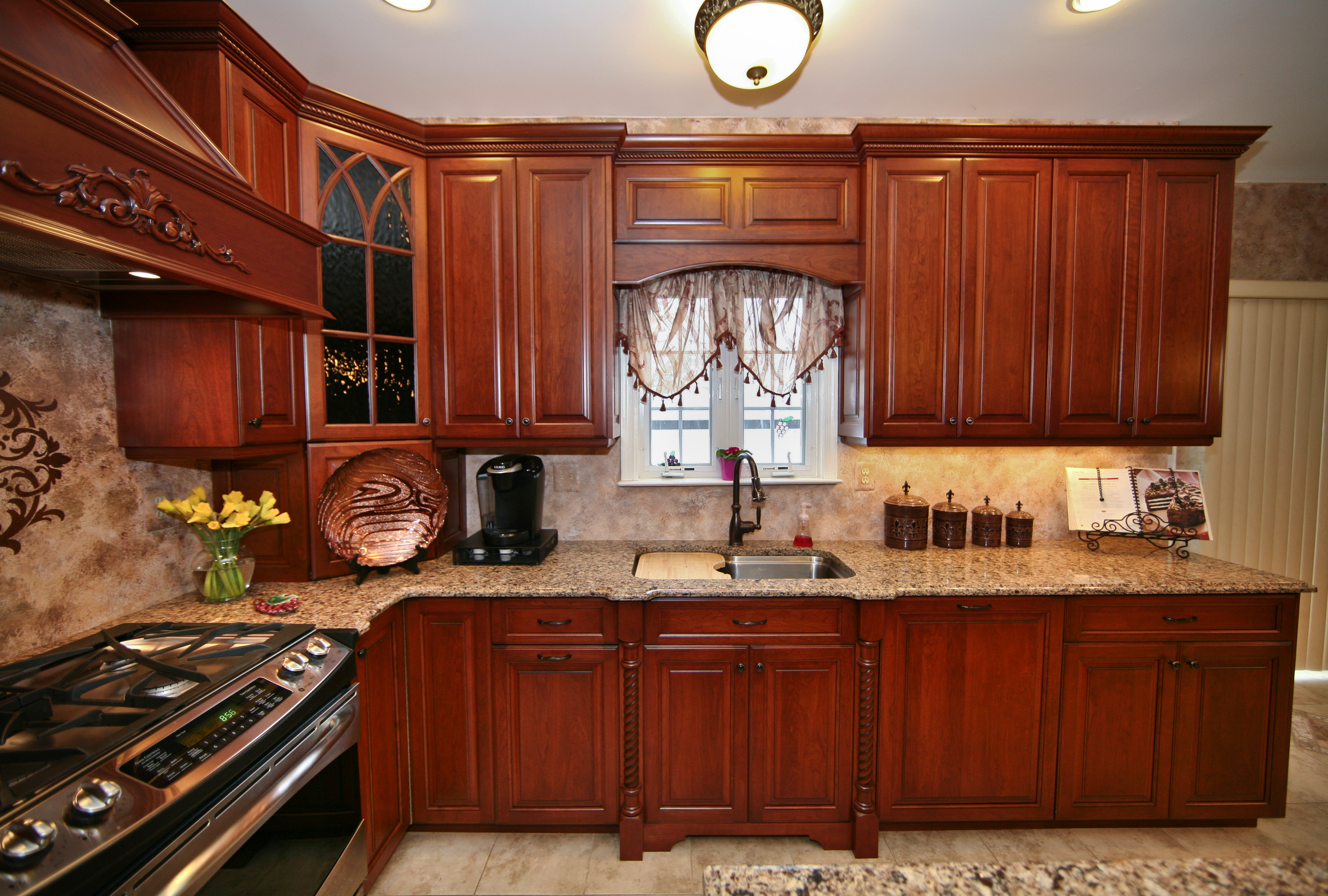 Rich Cherry Kitchen Allentown New Jersey by Design Line Kitchens