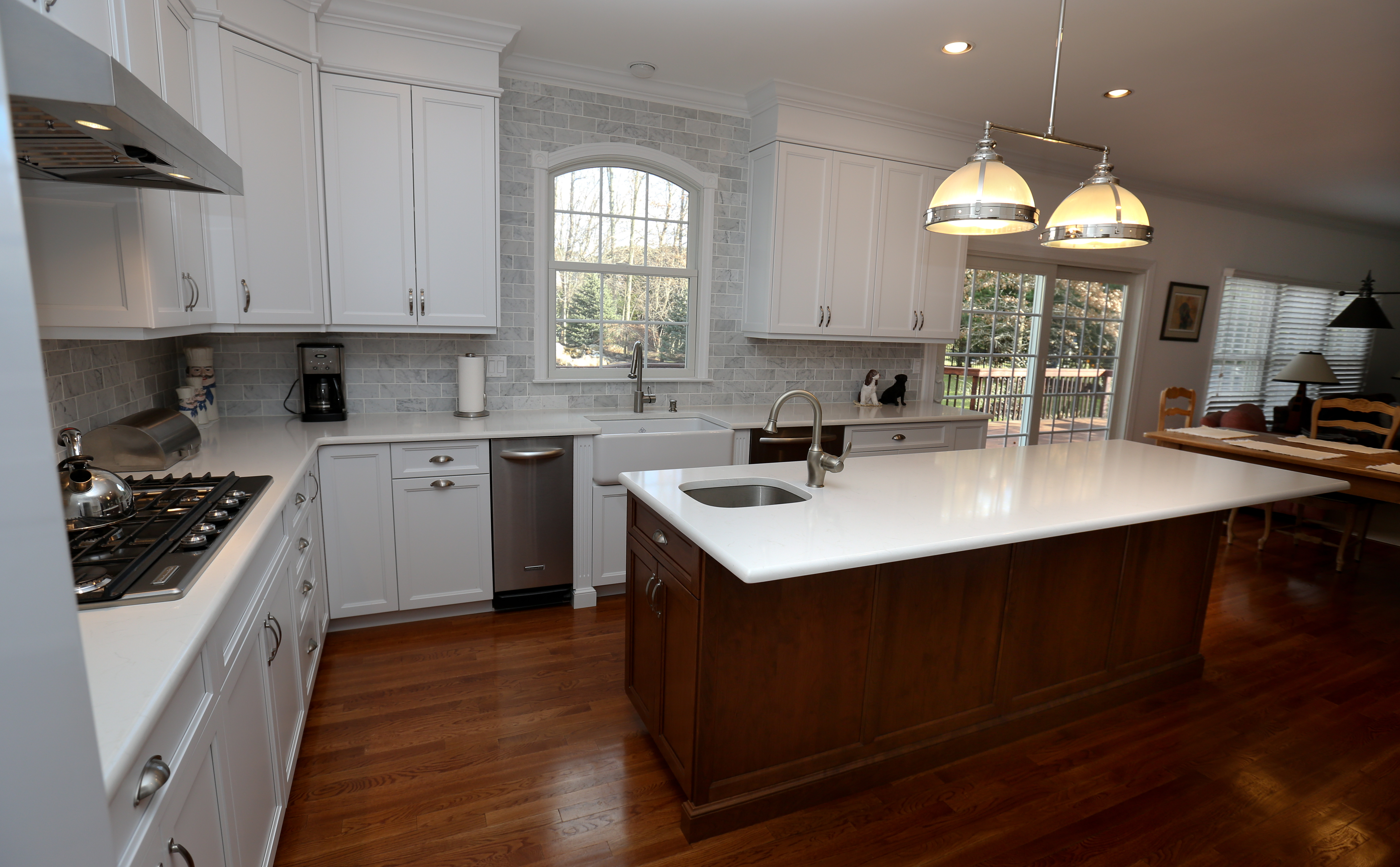 White Kitchen Cherry Island Little Silver New Jersey By Design