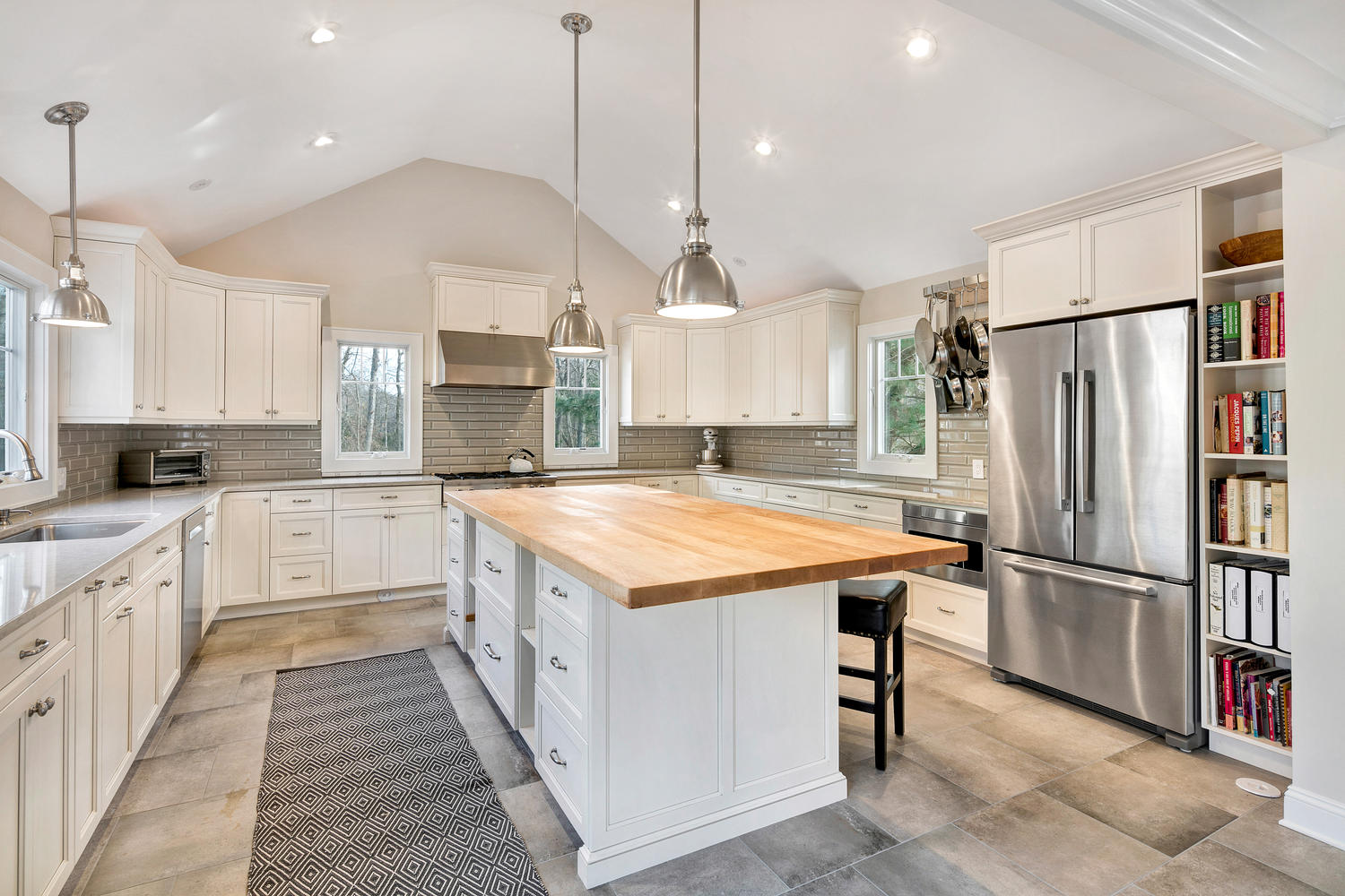 Transitional Kitchen With Cathedral Ceiling Ocean New Jersey By
