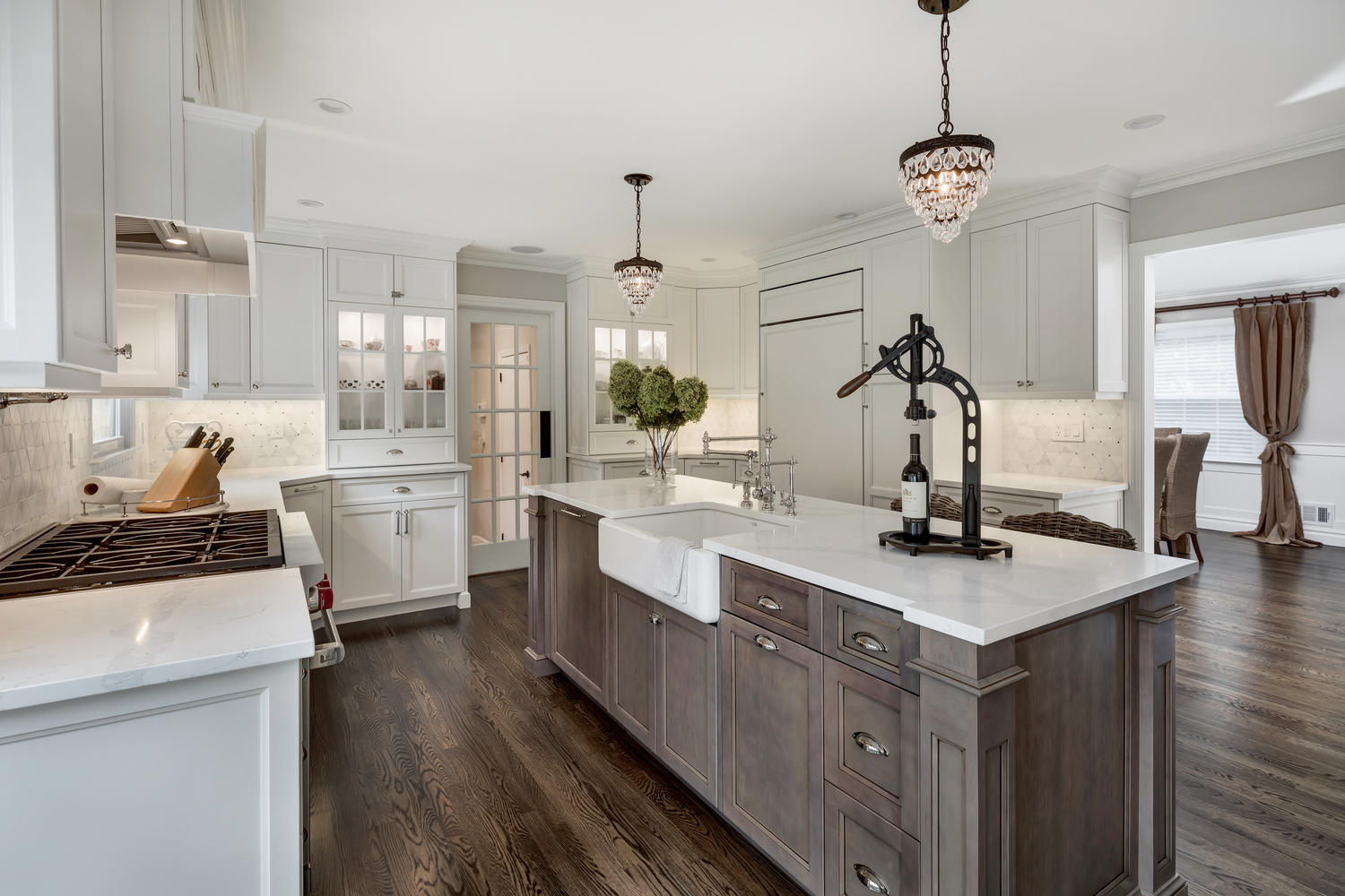 Gorgeous Gray and White Holmdel New Jersey by Design Line Kitchens
