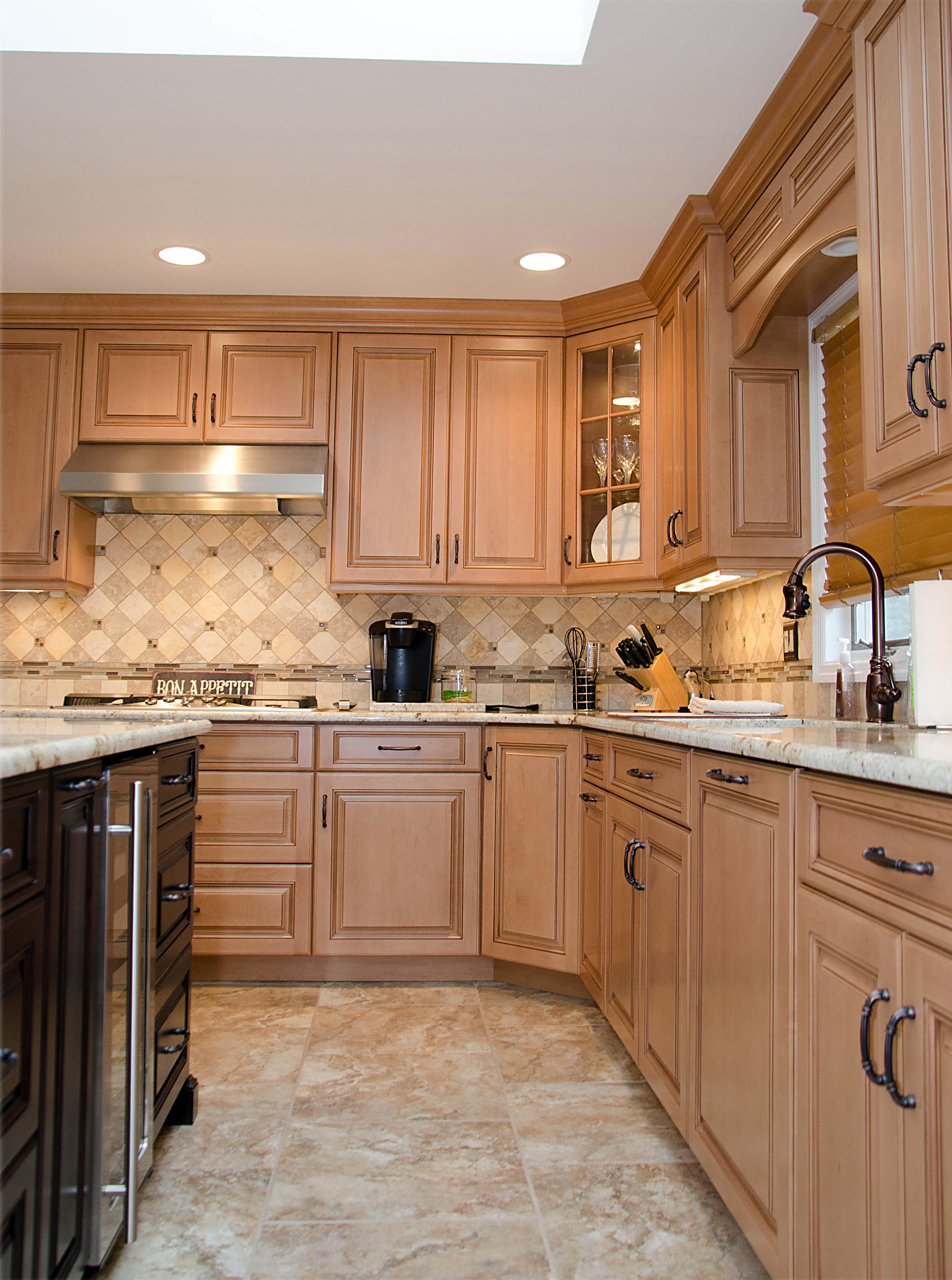 Light Natural Kitchen NJ by Design Line Kitchens