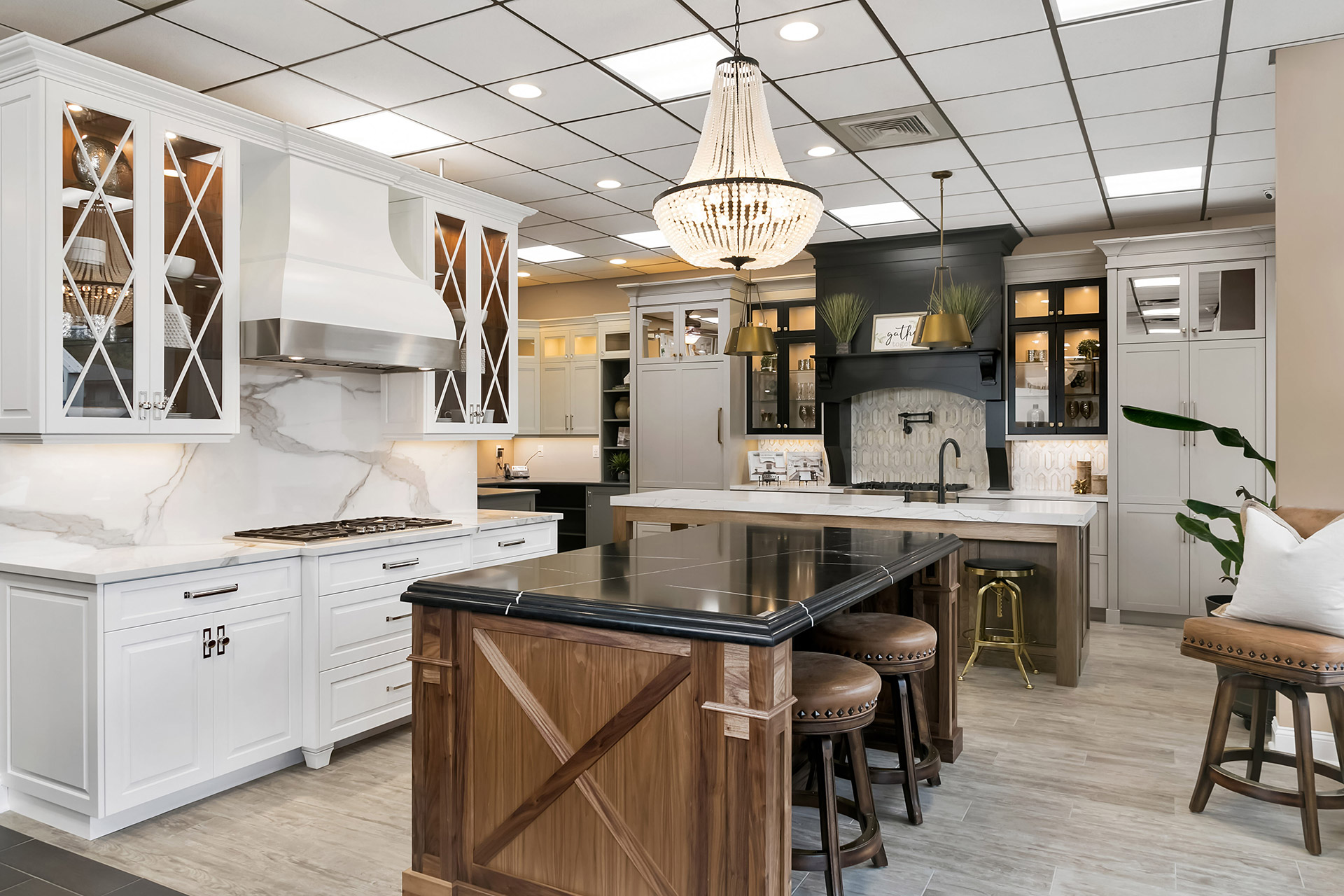 Cream and Cherry Kitchen - Design Line Kitchens in Point Pleasant, New  Jersey