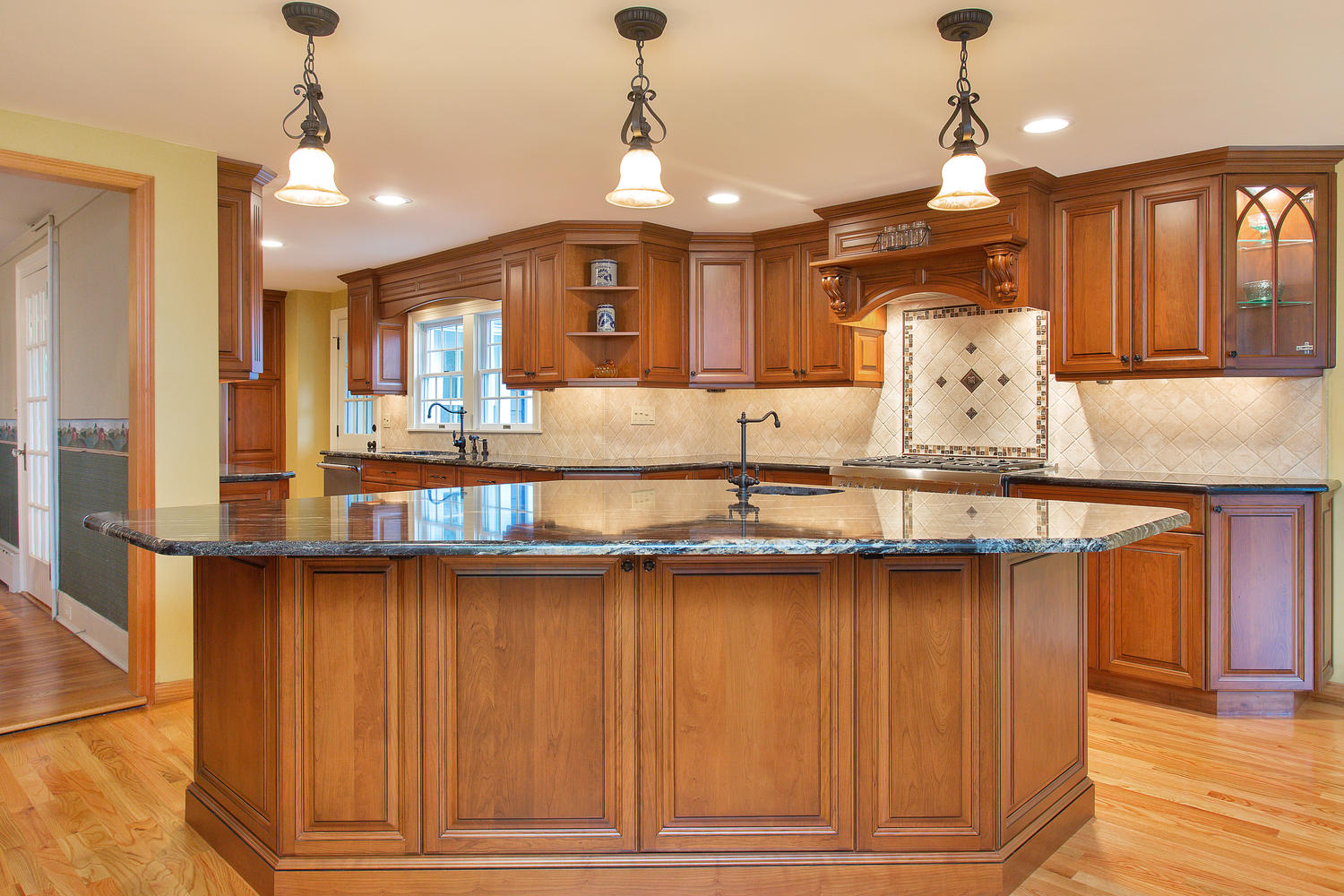 Custom Cherry Cabinet Kitchen Design Line Kitchens In Manasquan New Jersey