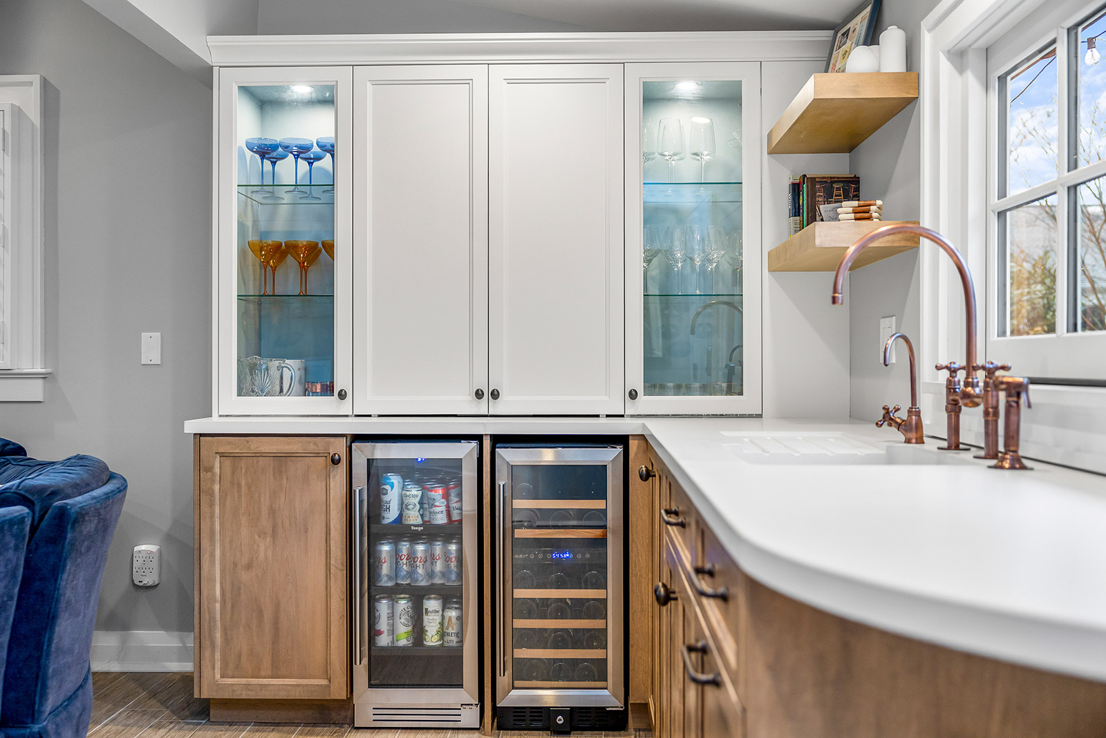 Custom Shore House Bar and Beverage Station