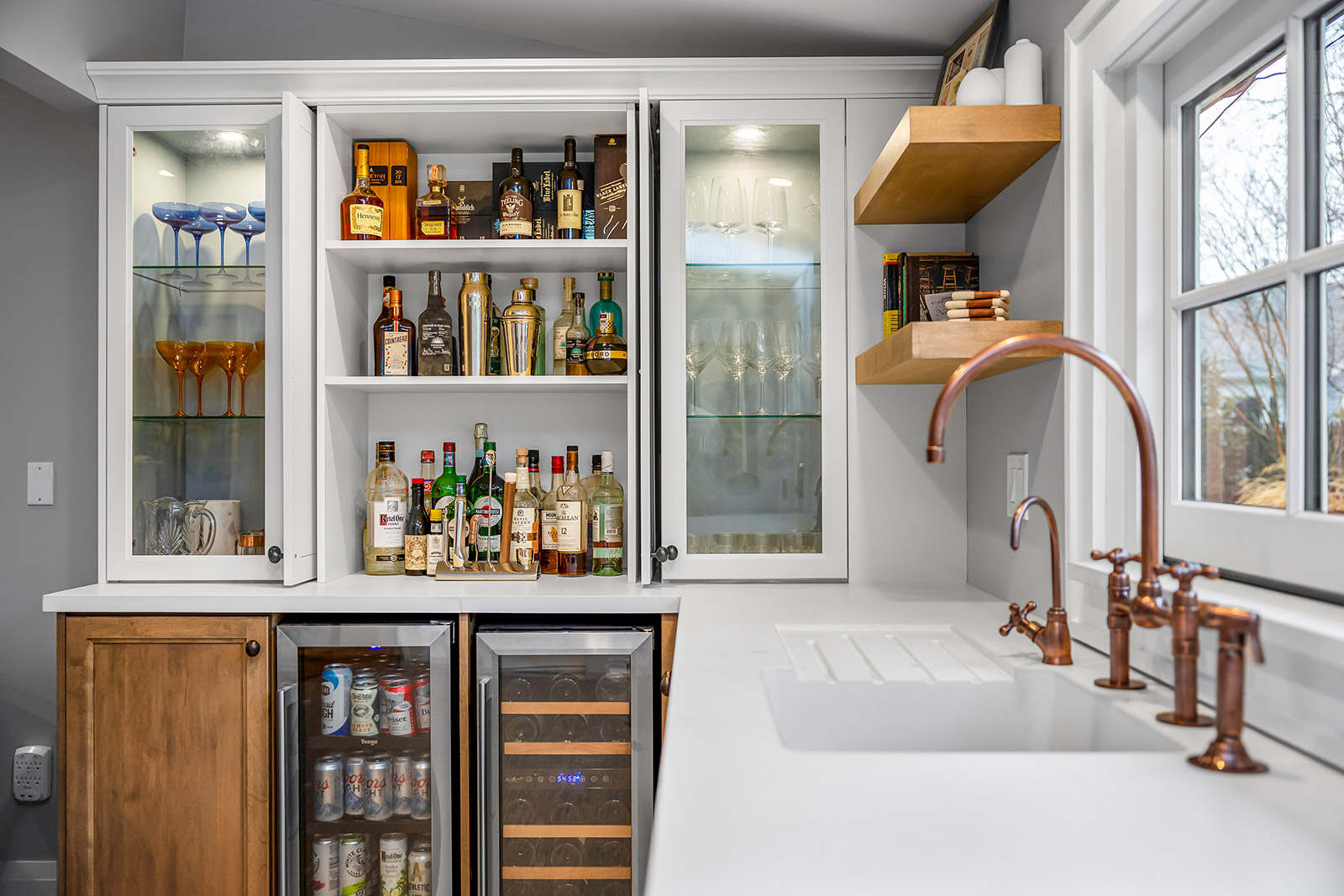 Custom Shore House Bar and Beverage Station