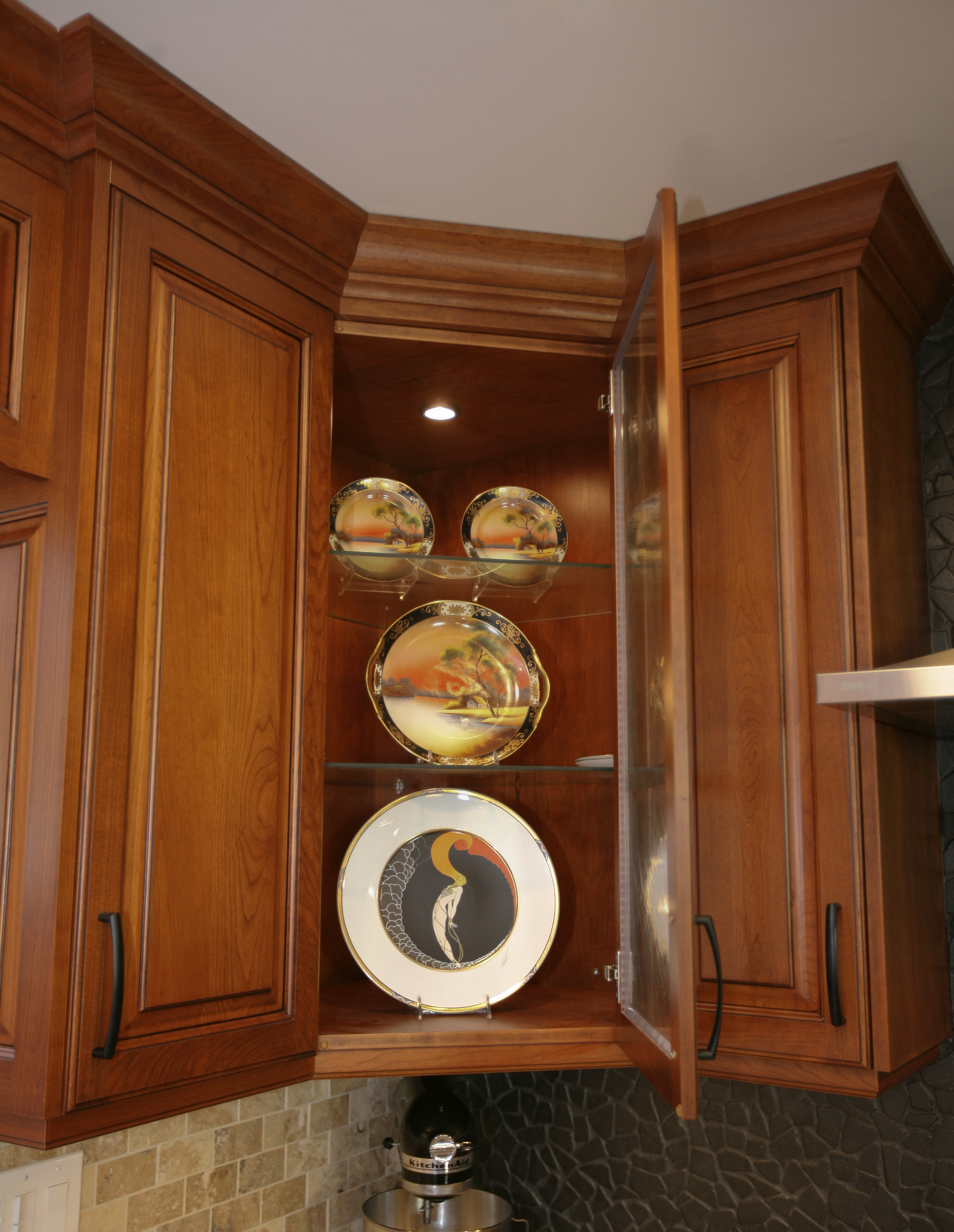 Glass Corner Cabinet