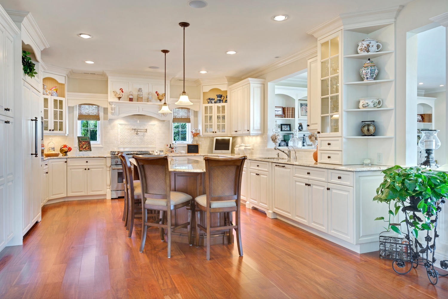 Cream and Cherry Kitchen Point Pleasant New Jersey by Design Line Kitchens