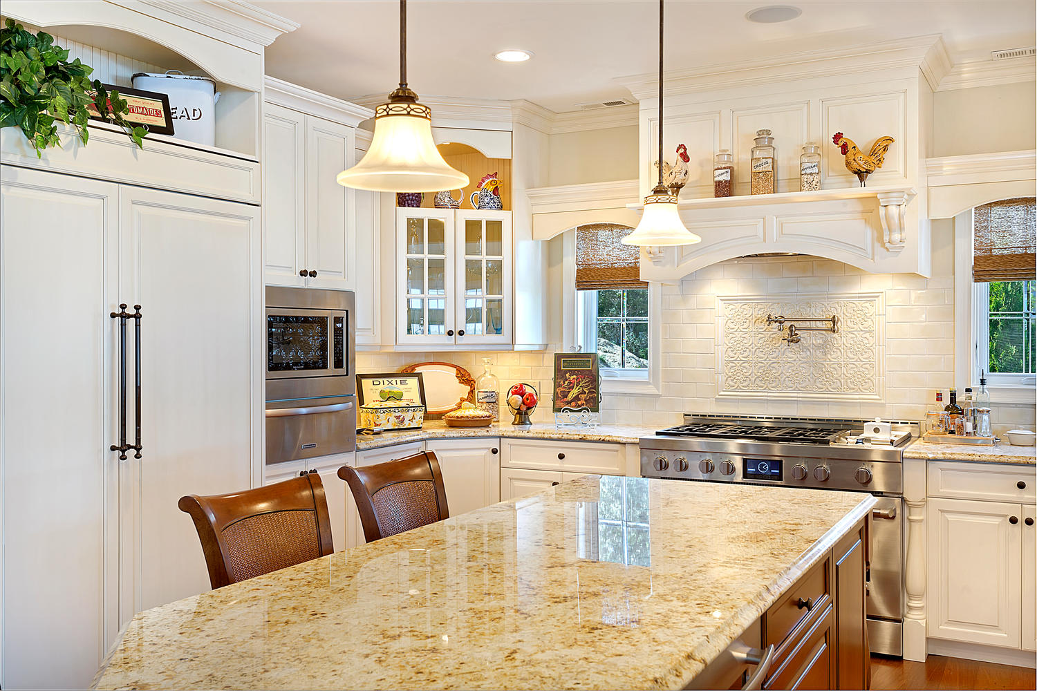 Cream and Cherry Kitchen Point Pleasant New Jersey by Design Line Kitchens