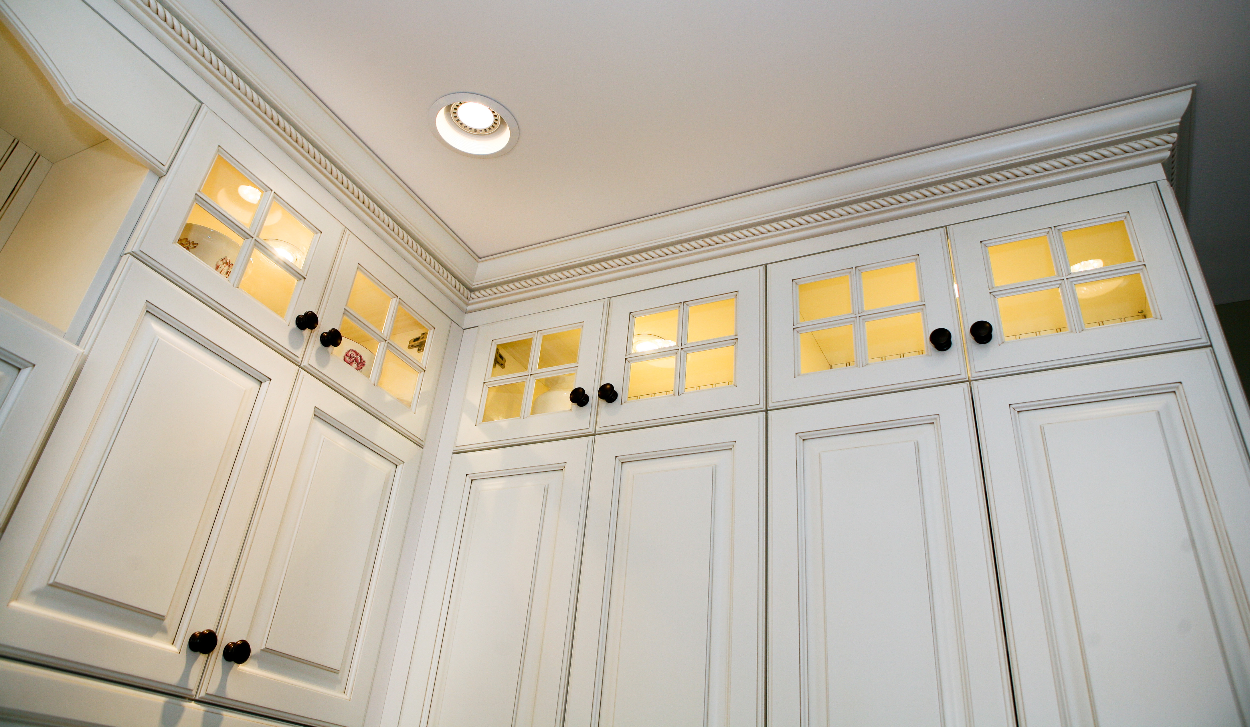 Stacked Glass Cabinets