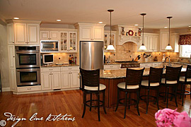 Staggered height cabinetry