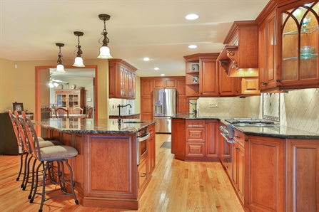 Long Irregular Shaped Kitchen