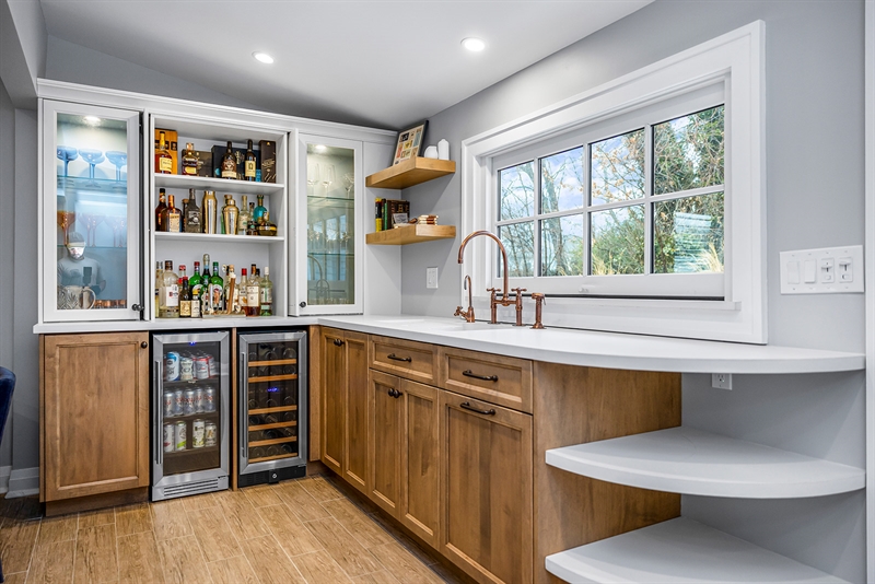 Custom Shore House Bar and Beverage Station