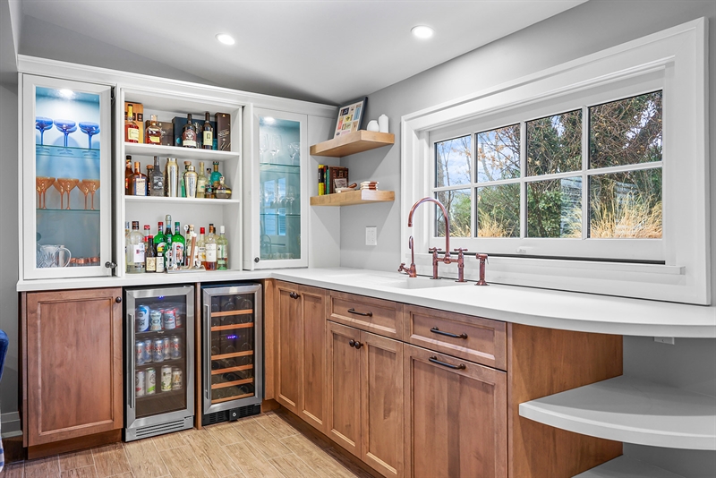 Custom Shore House Bar and Beverage Station