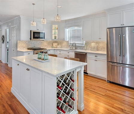 Kitchen Island with Wine Rack