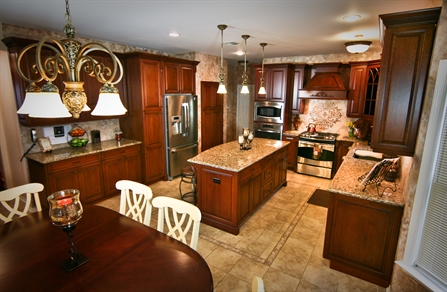 Rich Cherry Cabinets