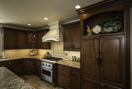 dark cabinet kitchen