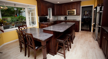 kitchen island with corbels