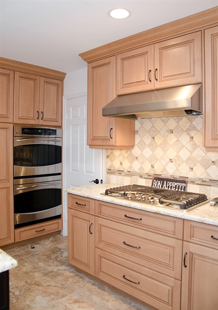 light wood cabinets