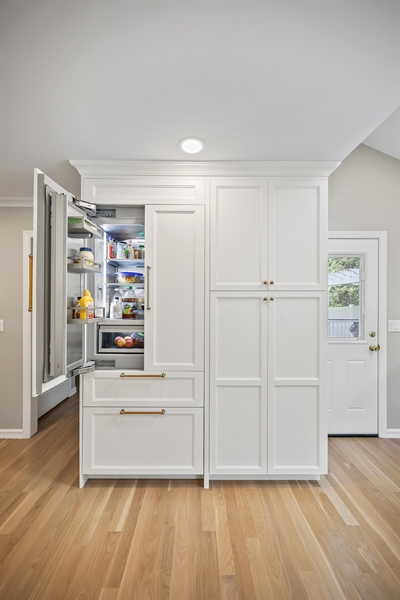 ramshorn drive renovation wall blue cabinetry