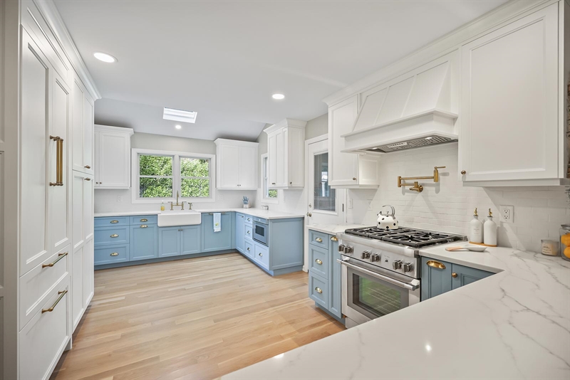 ramshorn drive renovation wall blue cabinetry
